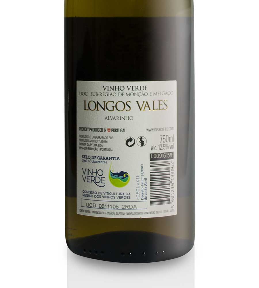 White Wine Quinta Da Pedra L Vales Alvarinho 2019 75cl Vinhos Verdes